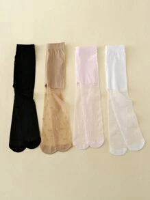 4雙超薄全足跳舞緊身褲適用於女孩 - 彩色 - 查看 4