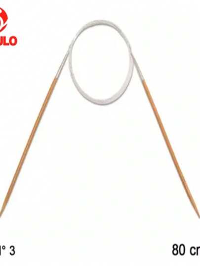 Agulha CIRCULAR 80cm Bambu (Marca: Circulo) - UNIDADE - COD 351377