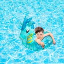 GRUPO CARNAVALLIA Inflable Dragón Azul Salvavidas Alberca Salvavidas Infantil - Azul - Ver 4