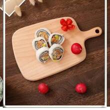 1pc Large Wooden Pizza Tray/Cheese Board/Dessert Tray/Steak Platter/Cutting Board/Fruit Plate, Multi-Function Household Easily Cleaned Serving Tray, Elegant For Restaurants