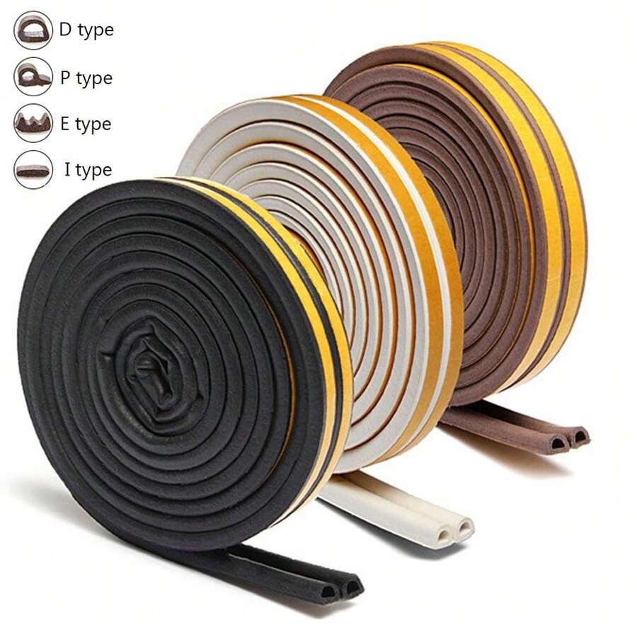5/10M Kiểu Tự dính Cửa sổ Cửa Dải niêm phong Bọt Chống bụi Cách tiếng ồn Chống va chạm Ruy băng - màu nâu - Xem 1