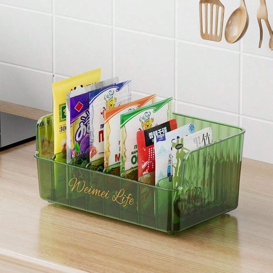 1PC Seasoning Storage Box, Seasoning Bag, Spice Packaging Storage Box, Household Combination Kitchen Seasoning Tank, Seasoning Bottle Storage, Suitable For Home Kitchen Storage, White/Green - Multicolor - View 1