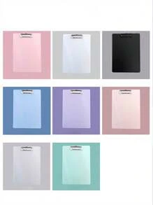 1pc A4/A5/A6 Size Writing Board Hardboard For Writing & Drawing, Office Supplies, Restaurant Menu Clip, Stationery & Bill Folder. Color Will Be Sent In Random - Random Color - View 7