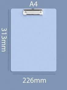 1pc A4/A5/A6 Size Writing Board Hardboard For Writing & Drawing, Office Supplies, Restaurant Menu Clip, Stationery & Bill Folder. Color Will Be Sent In Random - Random Color - View 8