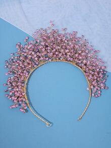 1 Máy Tính Handmade Sang Trọng Đầu Vương Miện Trang Trí Với Màu Kim Cương Giả Cho Đám Cưới Cô Dâu, Tiệc Sinh Nhật Công Chúa Hoàng Gia Tiaras - A - Xem 13