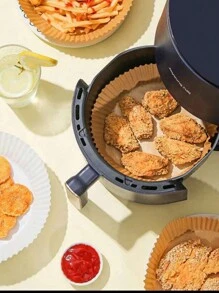 20/30/50/100pcs Air Fryer Paper Oil Blotting Paper Baking Silicone Paper Oven Placemat Tray