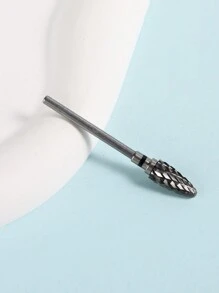 1个黑色美甲钻头，修甲打磨头，角质层磨头，足部护理卸甲工具，适用于亚克力凝胶指甲，指甲护理钨钢砂磨头 - 黑色 - 查看 6
