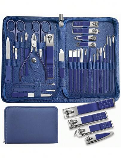 Conjunto de Manicure, Cortadores de Unha, Kit de Pedicure, Kit de Manicure, Kit de Unhas Profissional para Cuidados com Unhas dos Pés, Unhas dos Dedos e Facial