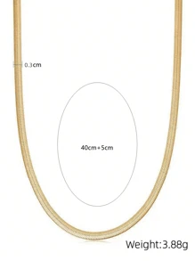 VceTd 2入組典雅小豆形掛墜項鍊,鑲嵌塑料珠子和18k鍍金不銹鋼鏈,可單獨或混搭穿戴,適合女性日常佩戴 - 金黃色 - 查看 2