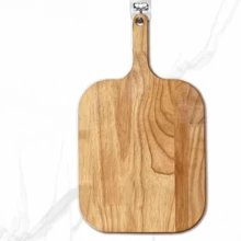 1pc Large Wooden Pizza Tray/Cheese Board/Dessert Tray/Steak Platter/Cutting Board/Fruit Plate, Multi-Function Household Easily Cleaned Serving Tray, Elegant For Restaurants