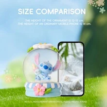 Bola de cristal con tema de abrazo dulce de Stitch, adorno para el hogar, decoración del hogar - Azul - Ver 5