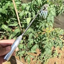 1個帶有4個齒的小er,園藝手動工具,符合人體工學設計的移除器（手柄可延伸）-垂直er,易於維護草坪和花園！ - 灰色 - 查看 4