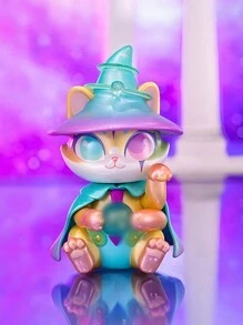 1个随机款式可爱猫咪星座主题动漫人物/包，采用PVC和ABS材料制成，可爱的桌面装饰品，是收藏家和亲人的理想礼物。 - 藍色 - 查看 10