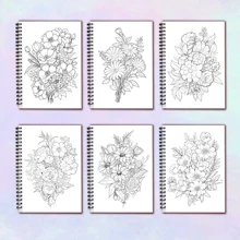 Tlenpo ( Tháng hai Hàng mới đến , 30 Dày lên ) Người lớn Sách tô màu Đối với Tích cực Suy nghĩ - Xoắn ốc Ràng buộc , Đo lường Cái này Giảm căng thẳng Sách Là Thiết kế Đối với ADHD , Sự lo lắng , Thư giãn , có thể sử dụng Như Vẽ Chất liệu , Trở lại Trường Qủa tặng , Quà sinh nhật , Bữa tiệc ngày lễ - vũ điệu của hoa - Xem 5