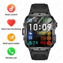 LIGE Smart Watch 1.96 Inch Large Screen 420 MAh Large Battery Super Long Battery Life Wireless Calls Voice Assistant 100+ Sports Modes Weather Sleep Monitoring Sedentary Reminder Remote Photo Taking Female Menstrual Cycle Reminder