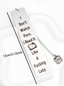 1pc Full Metallic Bookmark, Stainless Steel Bookmark Suitable For Students And Book Lovers, Perfect Small Gift, Personalized And Creative Birthday And Festival Gift Back To School - Silver - View 4