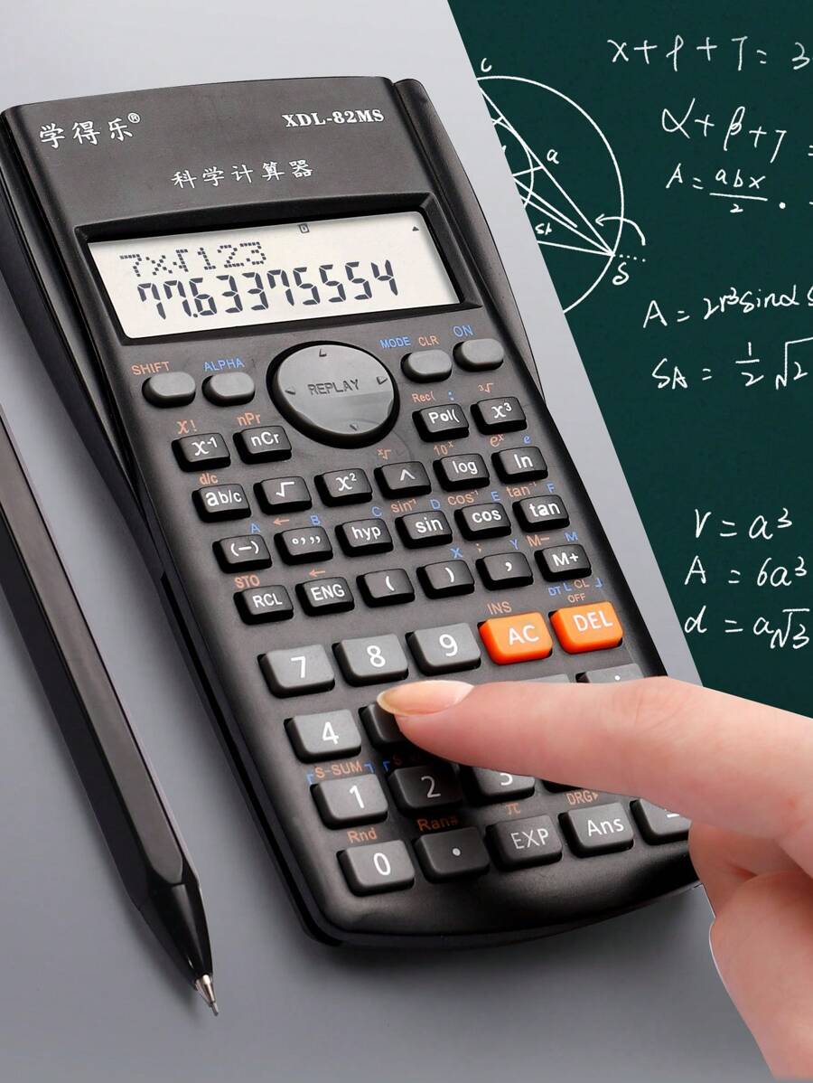 1pc black scientific calculator for students multi function exam