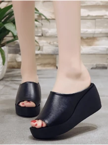 Casual Comfortable Wedge Heel Slipper For Women, Fashionable And Versatile