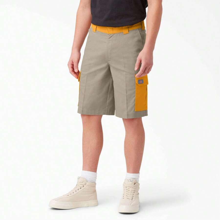 Dickies Quần short Cargo Mixed Media, 11" - cát sa mạc/màu vàng rạng rỡ (cbo) - Xem 1