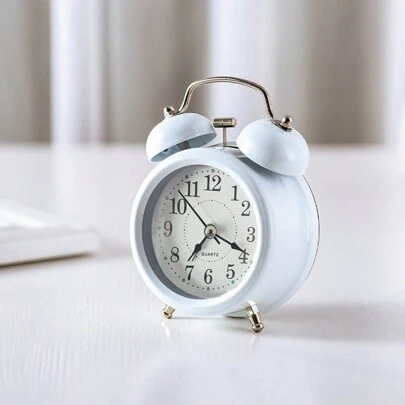 ノルディック クリエイティブ アラームクロック、かわいい小型アラームクロック、ベッドサイド アラームクロック、ホームデスクトップクロック、メタルベル クロック