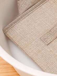 1pc Foldable & Washable Fabric Storage Box Without Cover For Clothing, Toy Organization - Beige - View 4