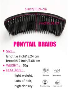 Synthetic Lrrvisible Fluffy Hair Pad Wig Cushion Comfortable HighTemperature Fiber Insert CombIncrease Hair DIY Styling Lnsert Hair Pad Hair Accessories - Black Brown - View 4