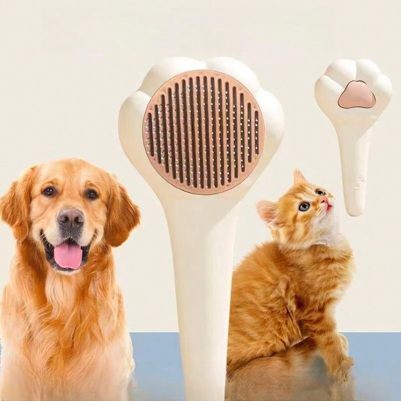 SelfCleaning Cat And Dog Brush For Shedding And Deshedding Easy To