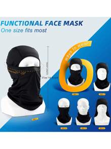 Ski Mask Balaclava Face Mask-UV Protection Dustproof Windproof Face Cover For Men Women Skiing, Snowboarding, Cycling Hiking Black
