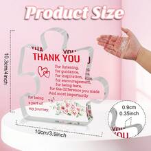 1pc-Thank You Gift For Someone, Transparent Block Puzzle Acrylic Plaque, Special Friendship Gift For Friend, Birthday Gift For Family, Christmas Gift For Colleague, Thank You Gift For Grandparents, To My Love Gift For Parents, Creative Esthetic Gifts For Home Room Office Decoration, Desk Ornament, Memorial Gift, Ideal Delicate Gifts, Art Craft Ornament Gift, Housewarming Gift, Freestanding Acrylic Keepsake Gift, Appreciation Gifts, Desk Decoration Sign/Plaque - Clear - View 10
