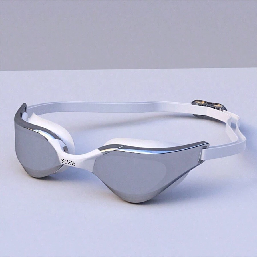 1入組男女兼用成人及青少年用硅膠游泳護目鏡,防霧、防水漏、清晰視野和防uv