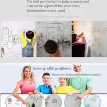 墙面清洁神器，用于去除白色乳胶漆墙上的污垢污渍、脚印、涂鸦，方便的墙面清洁剂，厨房，浴室，家庭，家居供应商 - 白色 - 查看 4