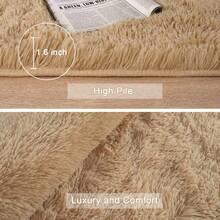 Available In A Variety Of Sizes And Colors Luxury Fluffy Area Rug Modern Shag Rugs For Bedroom Living Room, Super Soft And Comfy Carpet - 駝色 - 查看 3