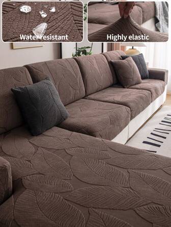 1 Pc Waterproof Four Seasons Universal Elastic Sofa Cushion Cover, Modern Minimalist Style Anti-Skid Sofa Cover, Living Room Sofa Protector, Suitable For L-Shaped Sofas And 1, 2, 3, 4 Seater Sofas