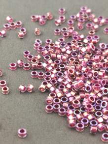 1400pcs/20g Glass Seed Beads, 2.5mm, Borealis Colour, For Diy Bracelet Jewelry Making