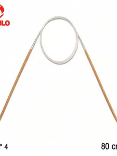Agulha CIRCULAR 80cm Bambu (Marca: Circulo) - UNIDADE - COD 351377