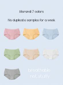 7入組女士一次性三角褲,適合日常、旅行、戶外使用 - 白色 - 查看 3