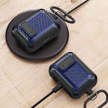 苹果 1 件盔甲式耳机保护壳（带锁扣） - 藍色 - 查看 4