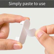 10pcs Adjustable Cable Management Clips, Adhesive Cable Organizers Sticky Wire Clips Cord Holder For TV PC Ethernet Cable Under Desk Wall Home Office - White - View 3