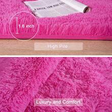 Available In A Variety Of Sizes And Colors Luxury Fluffy Area Rug Modern Shag Rugs For Bedroom Living Room, Super Soft And Comfy Carpet - 粉色 - 查看 3