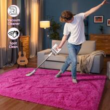 Available In A Variety Of Sizes And Colors Luxury Fluffy Area Rug Modern Shag Rugs For Bedroom Living Room, Super Soft And Comfy Carpet - 粉色 - 查看 4