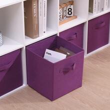 Foldable Storage Boxes Set Of 2,Non-Woven Fabric Storage Box Set,Storage Drawers For Cube Storage Unit,26.5x26.5x28 Cm - Purple - View 5