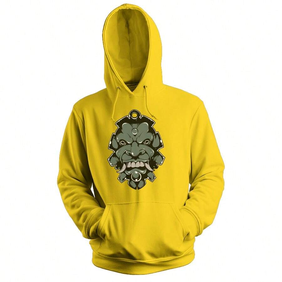 Men Hoodies - 黃色 - 查看 1