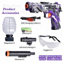 Electric Gel Ball Blaster, Rechargeable Automatic Splatter Ball Blaster, Great For Outdoor Activities - Shooting Team Game - Purple - View 7