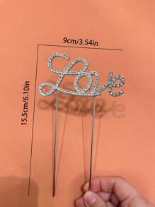 1 pieza Decoración superior de pastel de aleación de hierro, diseño digital decorativo de strass modernista para decoración de pastel de fiesta de cumpleaños