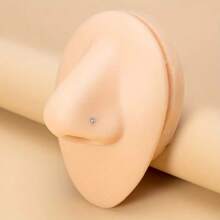 34入組/套不鏽鋼鼻釘和環套裝,包括水晶鼻釘,圓盤鼻釘和球形鼻釘,男女通用日常鼻環收藏 - 銀色 - 查看 2