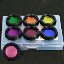 1.25 Inch 7 Color Astro Filters Set For Astronomical Telescopes Ocular Lens Planets Nebula Filter SkyGlow (7 Pieces) - Multicolor - View 3