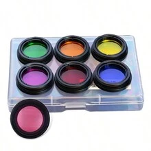 1.25 Inch 7 Color Astro Filters Set For Astronomical Telescopes Ocular Lens Planets Nebula Filter SkyGlow (7 Pieces) - Multicolor - View 2