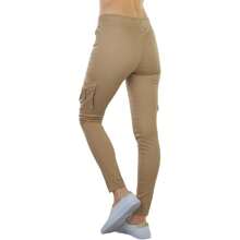 ToBeInStyle Women's Cotton-Blend Drawstring Lounging Jeggings - 貨物 - 卡其色 - 查看 5