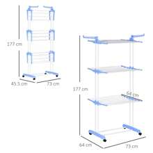 HOMCOM Telescopic Clothes Drying Racks - one-size - View 3