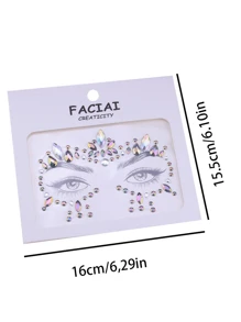 2 Miếng Đúng mốt Acrylic & Nhựa Đá quý Mắt & Trán Đồ trang trí Hình dán Cho bữa tiệc & Rave Bất kì Phong cách ( Ngẫu nhiên Vận chuyển ) - Nhiều màu - Xem 7